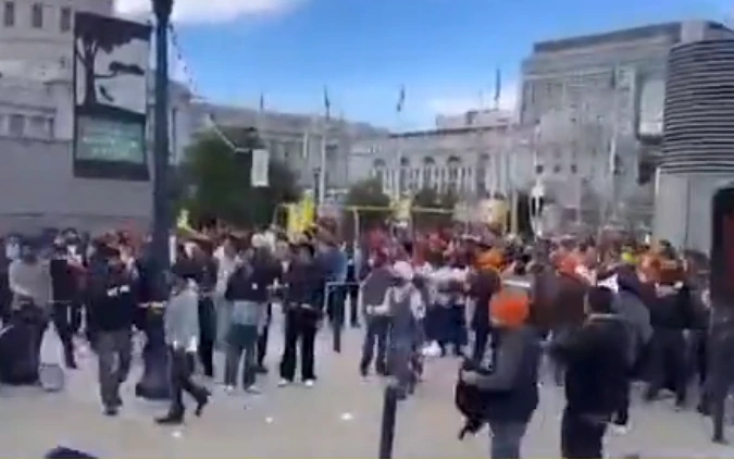 Violent Clashes Erupt During Khalistan Referendum in San Francisco as Rival Gangs Clash