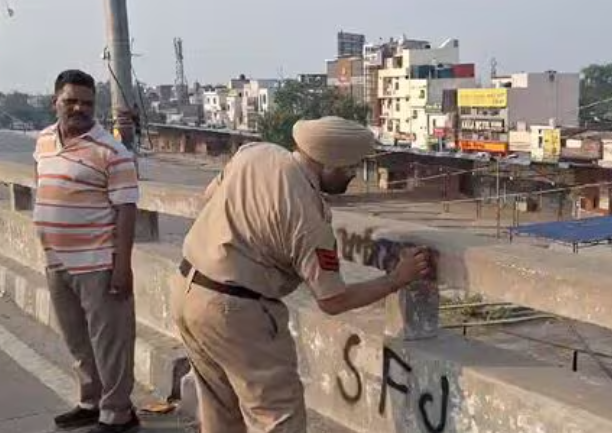 Day before PM’s visit, pro-Khalistan graffiti appears at Patiala flyover