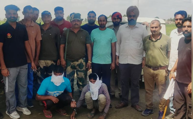 Arms smuggled from Pakistan via floodwaters: 27 pistols, 470 cartridges seized; 2 arrested in Fazilka