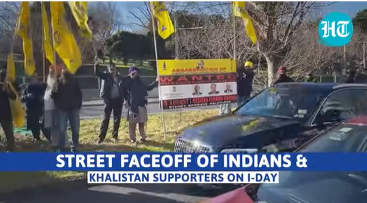 Khalistan Supporters Clash with Indians, Disrupt I-Day Event in Australia; Tricolour Burnt in Canada